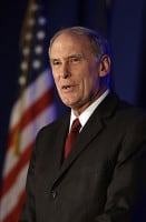 Republican candidate for U.S. Senate Dan Coats speaks after winning the nomination for the U.S. Senate seat in Indianapolis, Tuesday, May 4, 2010. Coats will likely face Rep. Brad Ellsworth in the fall election. (AP Photo/Darron Cummings)